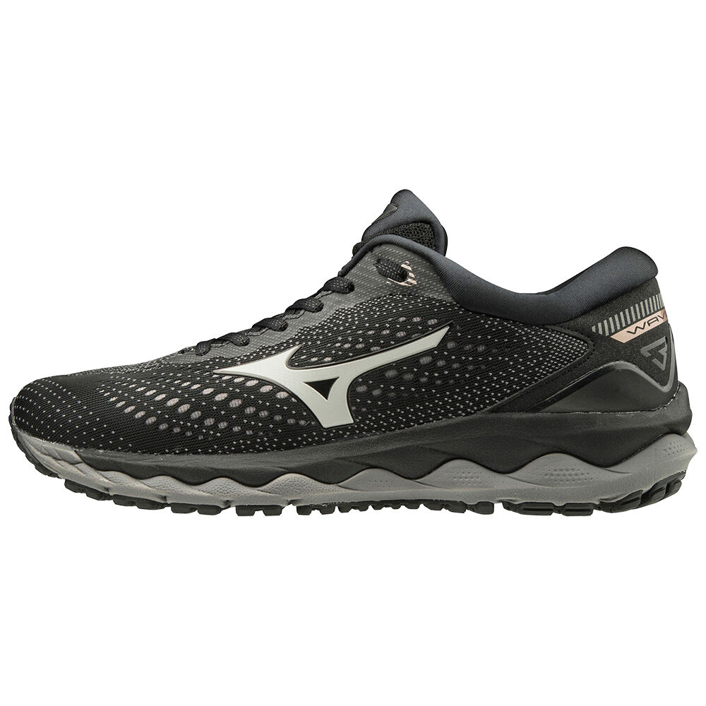 Sapatilhas Running Mizuno WAVE SKY 3 - Mulher - Pretas/Cinzentas - KUXZT7652